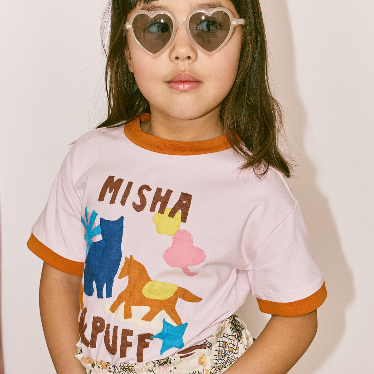 Kids' Pasture Appliqué Tee in Aura by Misha & Puff | Organic