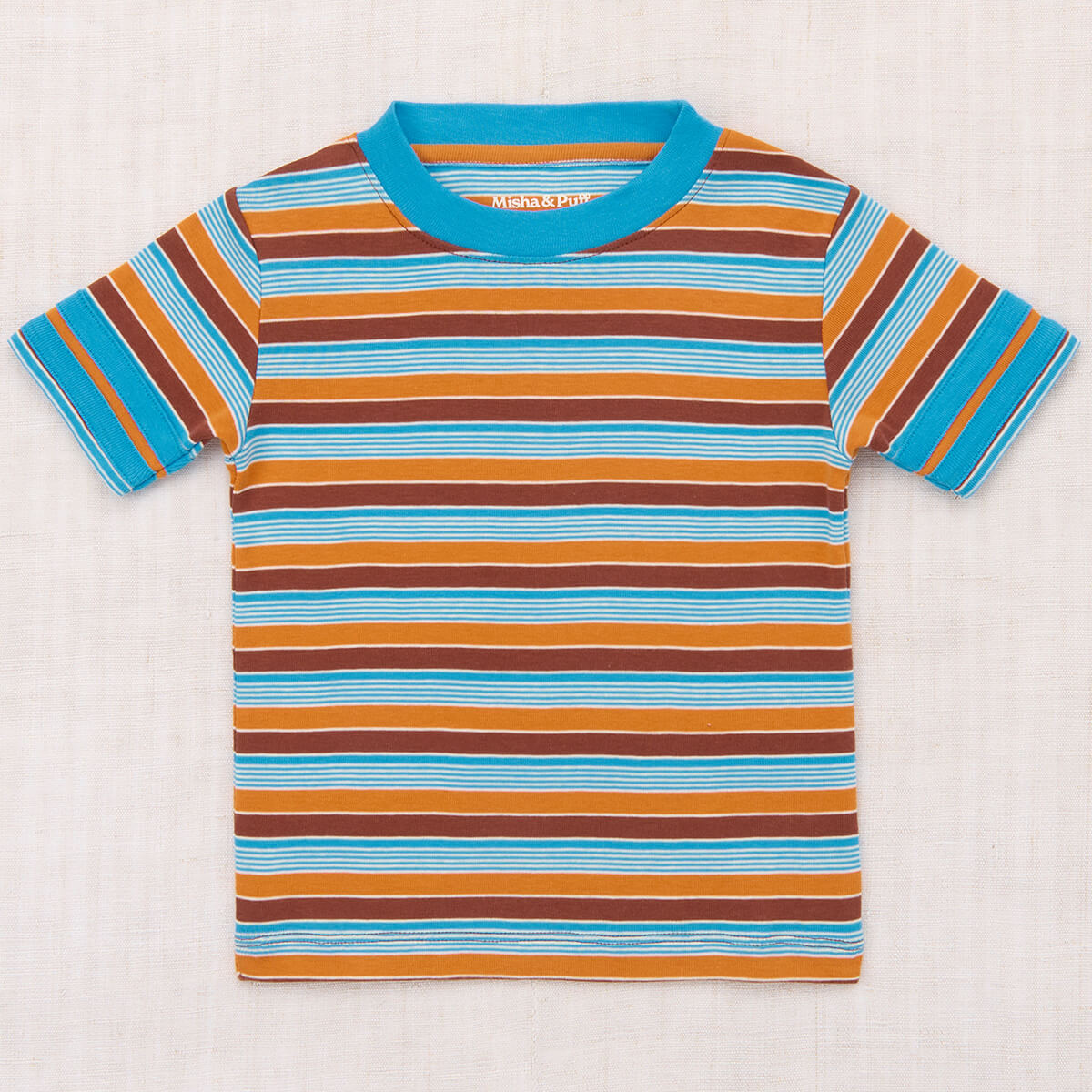 Kids' Rec Tee in Bright Sky Avenue Stripe by Misha & Puff | Pima