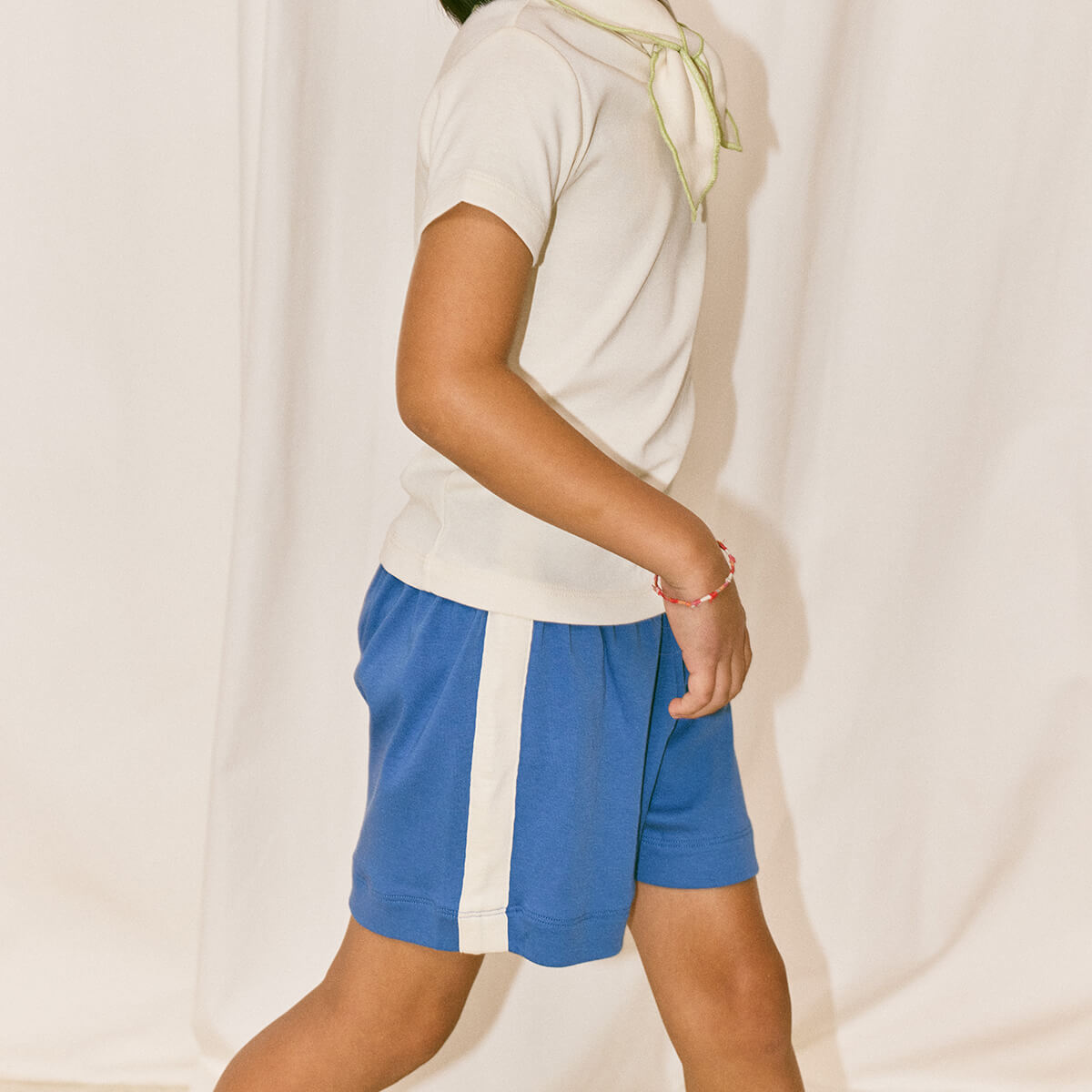 Kids' Resort Short in Blue Ribbon by Misha & Puff | Organic Pima