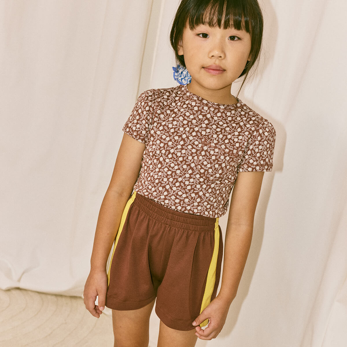 Kids' Resort Short in Cola by Misha & Puff | Organic Pima Cotton