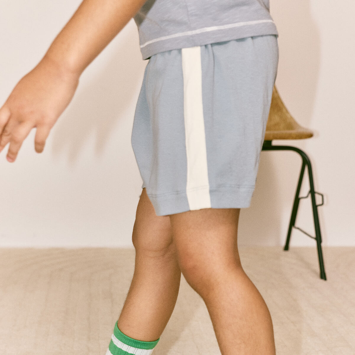 Kids' Resort Short in Dove by Misha & Puff | Organic Pima Cotton