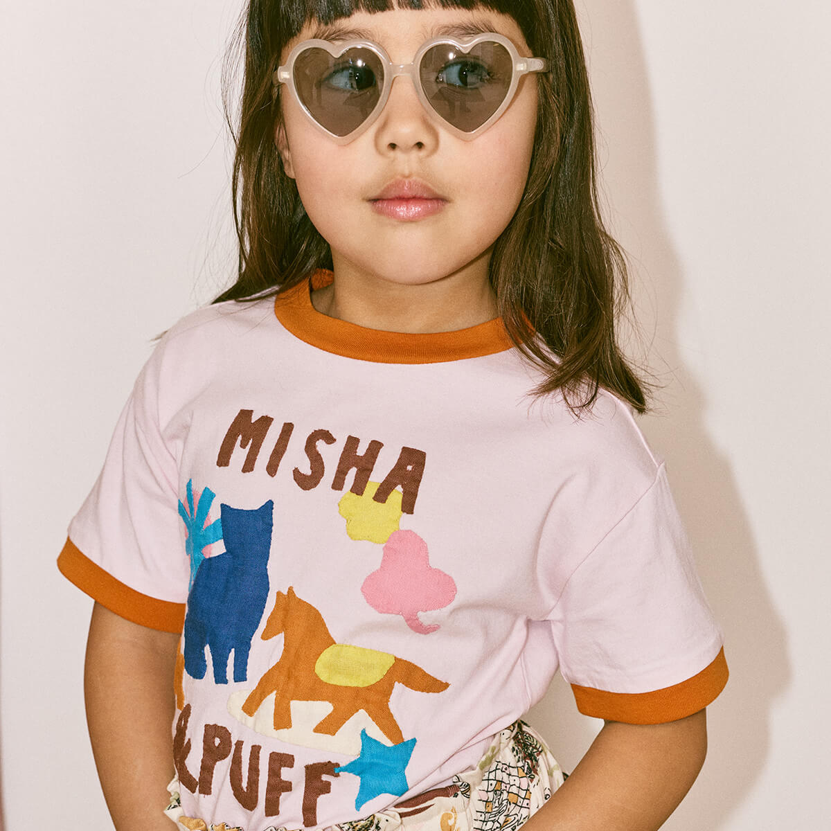 Kids' Sadie Skirt in Marzipan Storyland by Misha & Puff | Pima