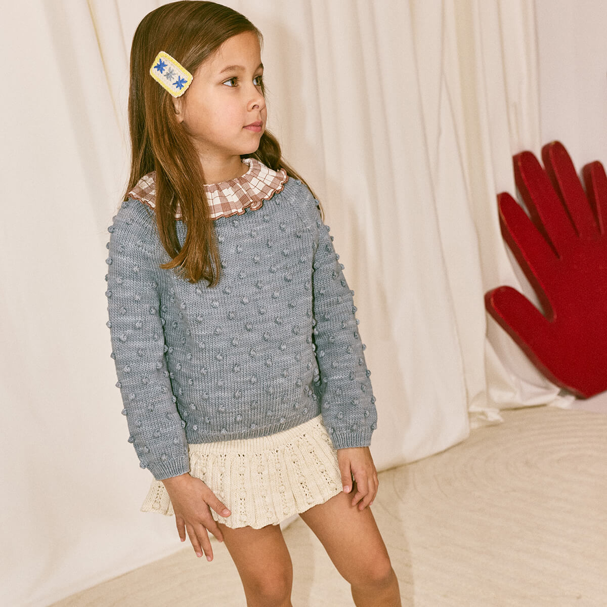 Misha & Puff Summer Popcorn Sweater Misha and Puff Dove Summer