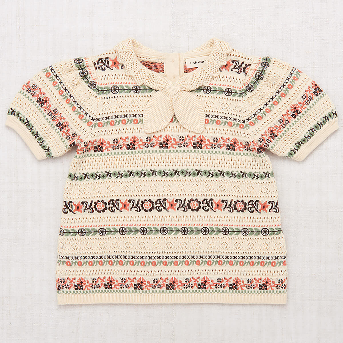 Eyelet Ribbon Kayta Blouse in String by Misha & Puff - Last Ones