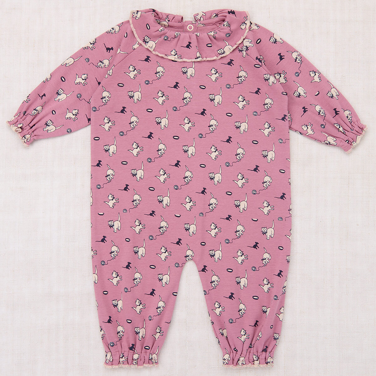 misha&puff pierrot onesie sage 猫 9-12 Misha and Puff Baby Pierrot