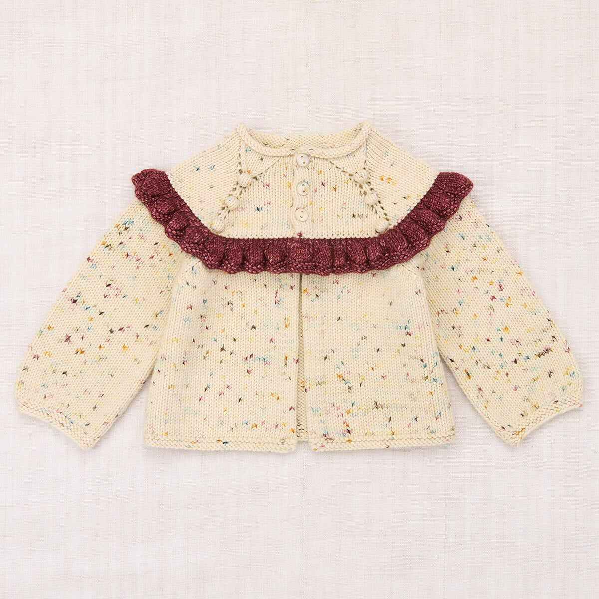 misha&puff 3Y ruffle cardigan popcorn 2点 Button Up Cardigan