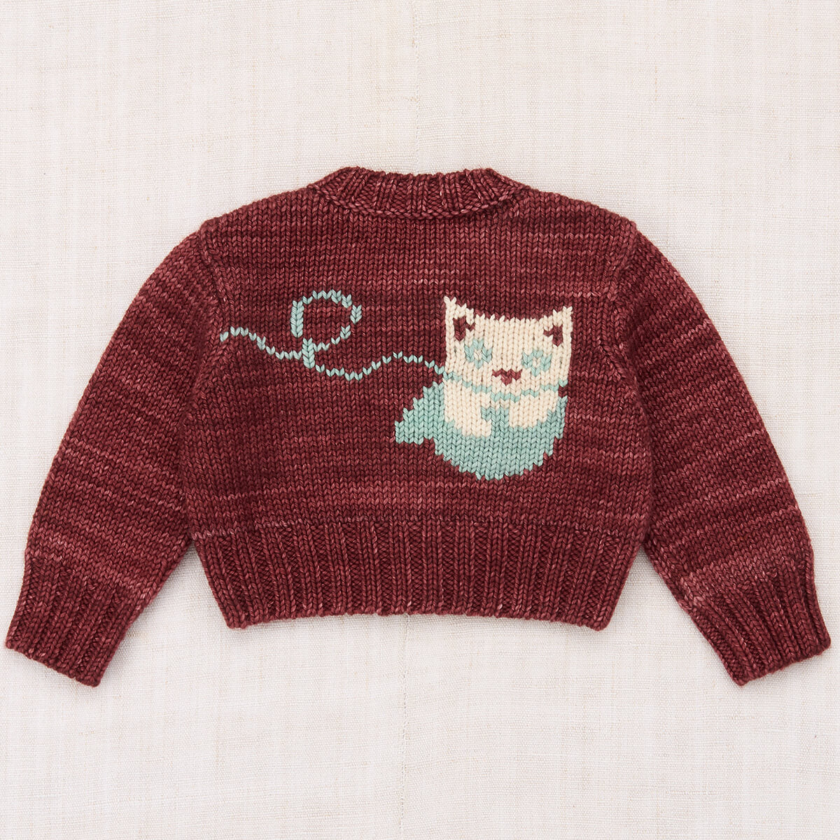Baby Three Little Kittens Cardigan in Madder Root by Misha & Puff