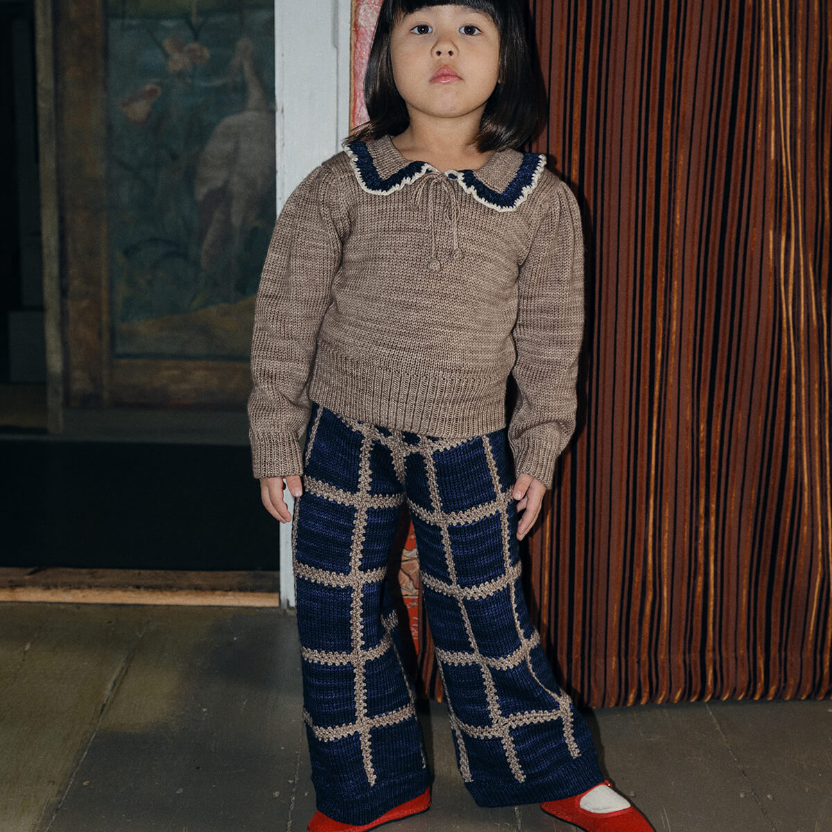 Ladder Square Wide Leg Pant in Ink by Misha & Puff – Junior Edition