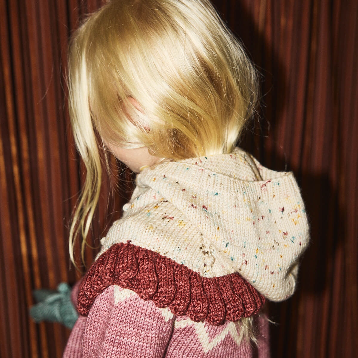 Ruffle Capelet in Snowglobe Confetti by Misha & Puff – Junior Edition