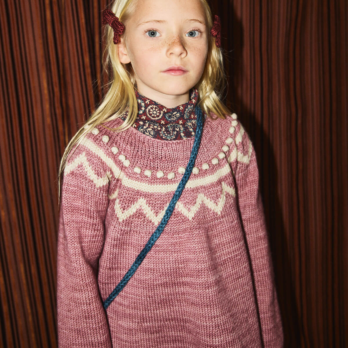 Zig Zag Dress in Antique Rose by Misha & Puff – Junior Edition