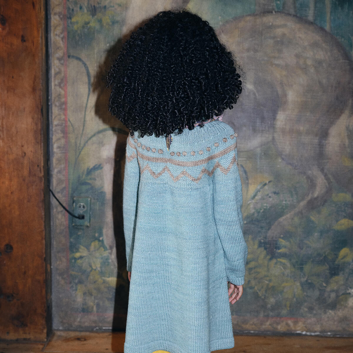 Zig Zag Dress in Sage by Misha & Puff – Junior Edition