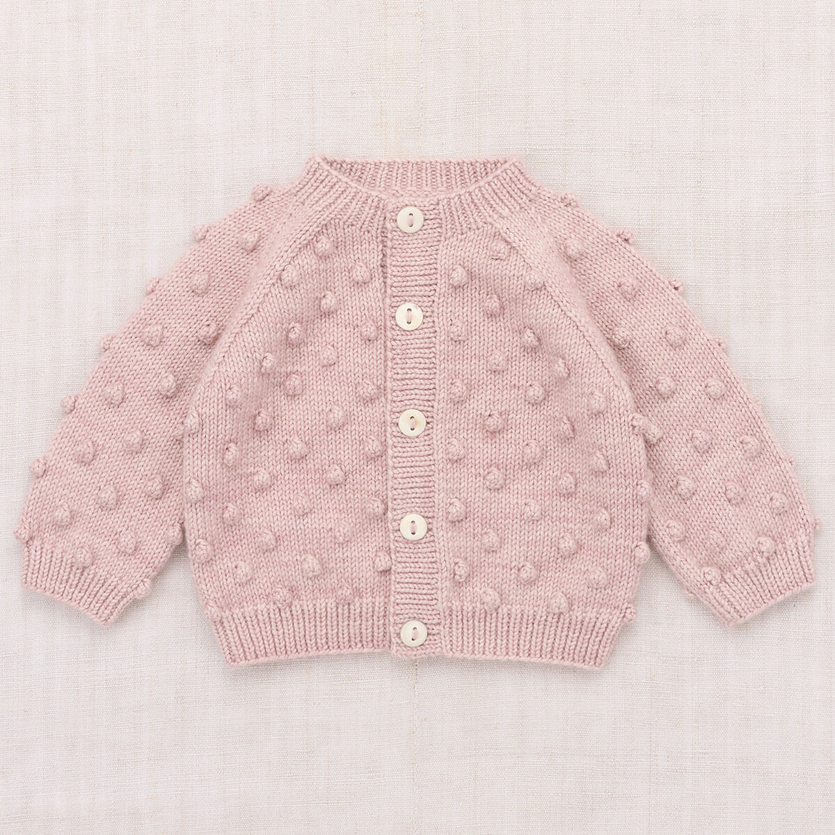 Baby Popcorn Cardigan in Candyfloss by Misha & Puff