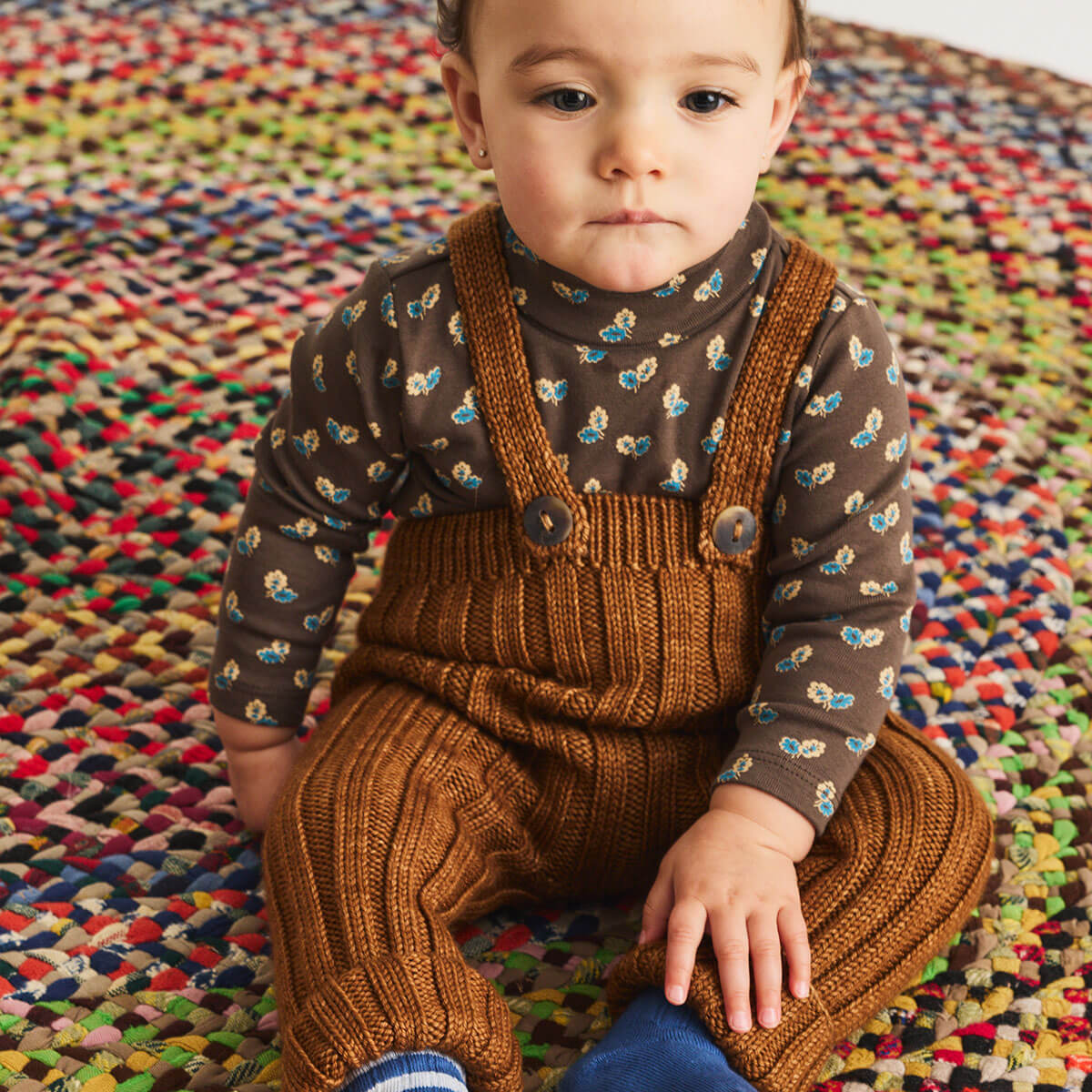 Baby Rib Longies in Acorn by Misha & Puff