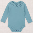 Baby Songbird Petit Collar Onesie in Slate by Misha & Puff