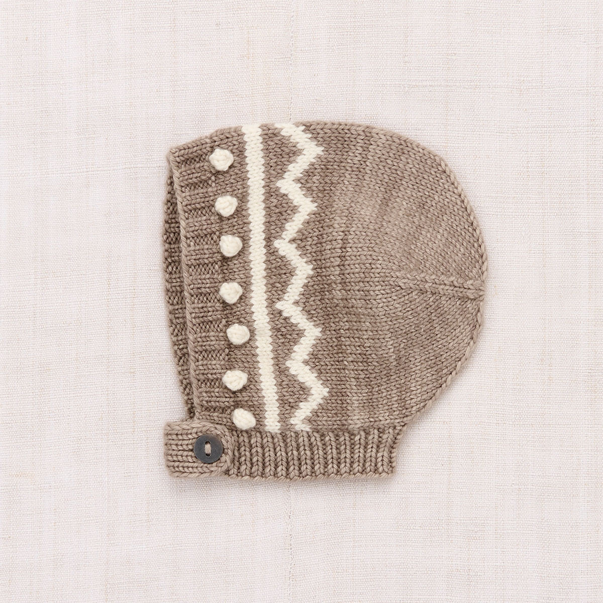 Baby Zig Zag Bonnet in Brut by Misha & Puff