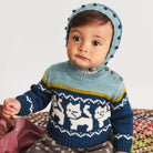 Baby Zig Zag Bonnet in Slate by Misha & Puff