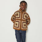 Crochet Big Square Jacket in Acorn by Misha & Puff