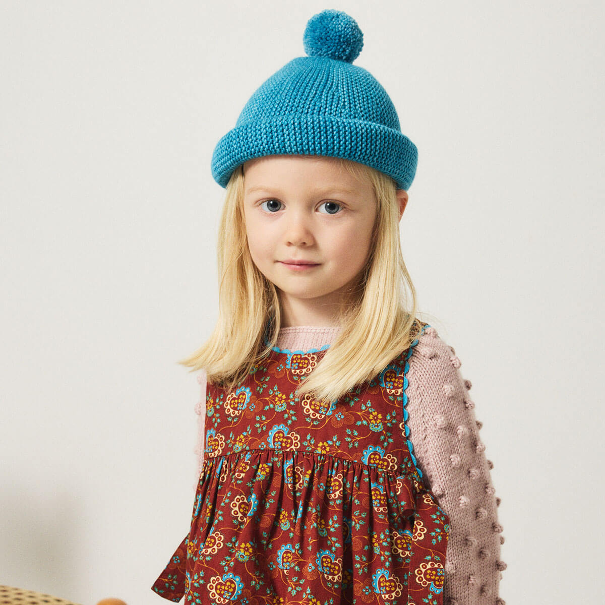 Garter Hat in Capri by Misha & Puff