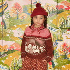 Garter Hat in Garnet by Misha & Puff