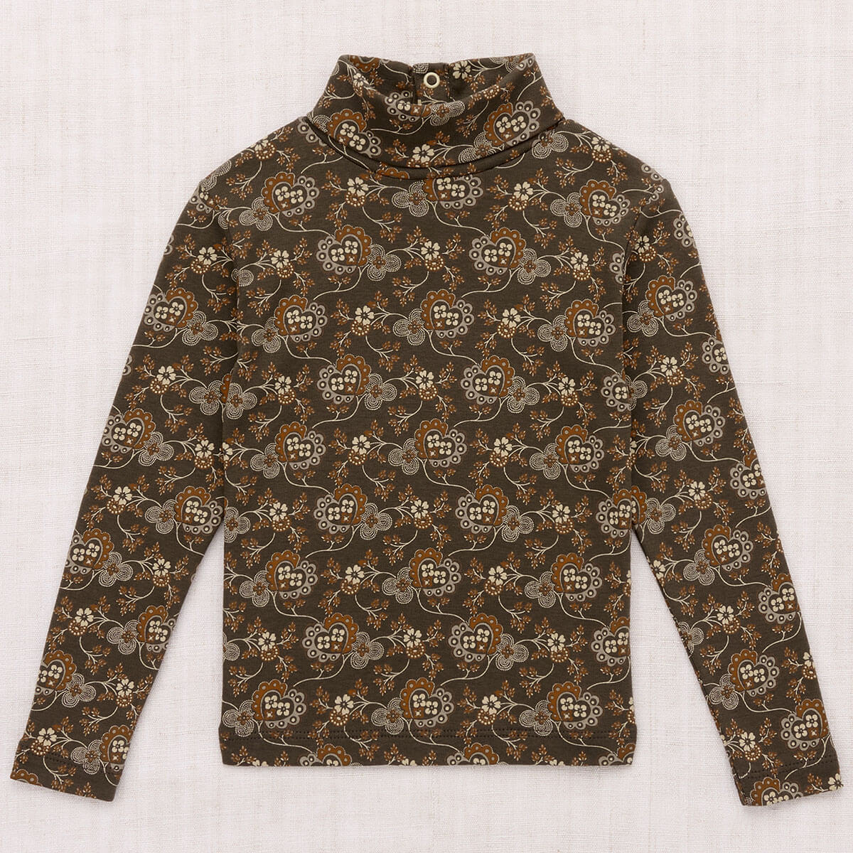 Turtleneck in Bark Calico Hearts by Misha & Puff
