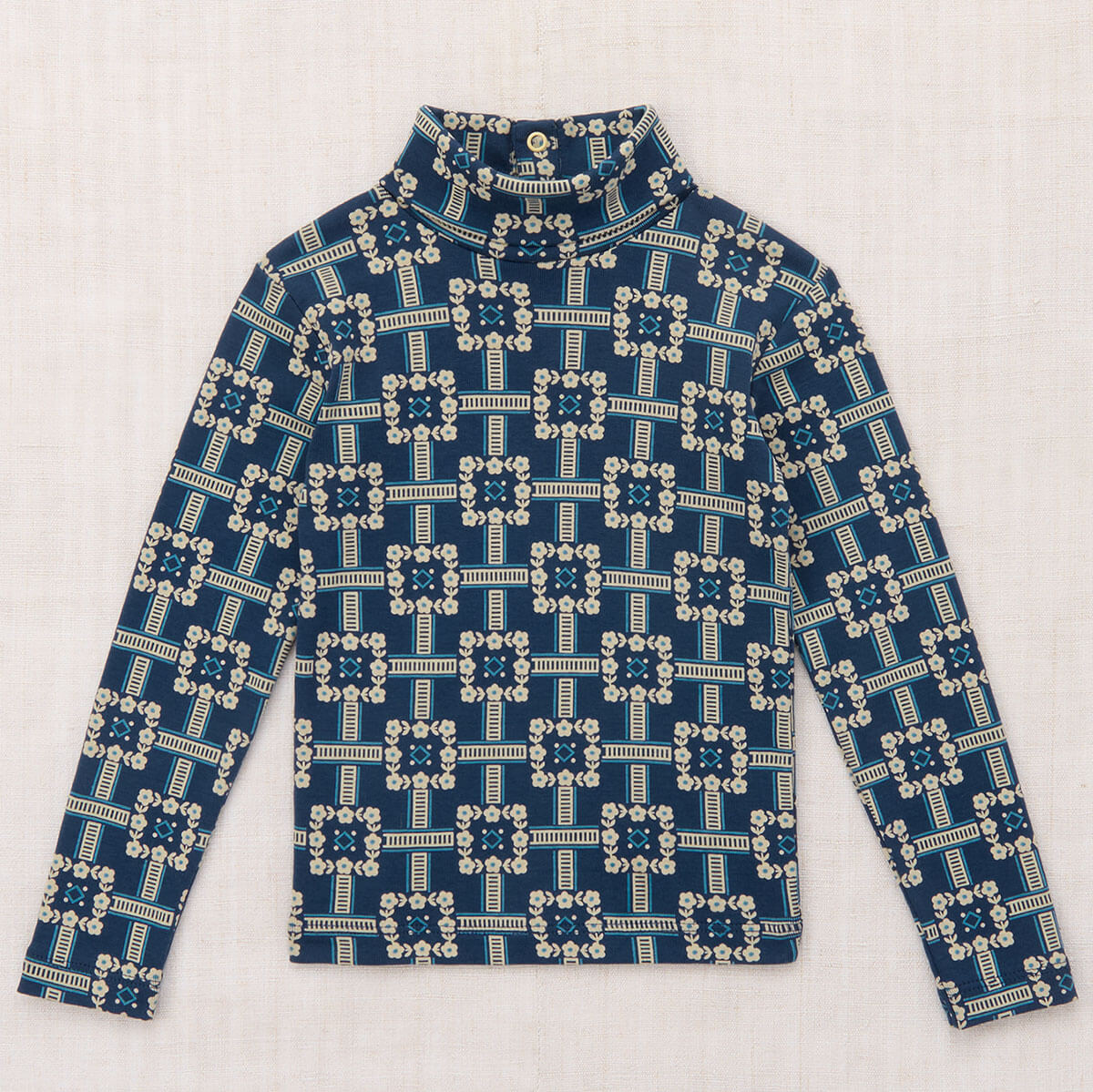 Turtleneck in Moonlight Railroad Floral by Misha & Puff