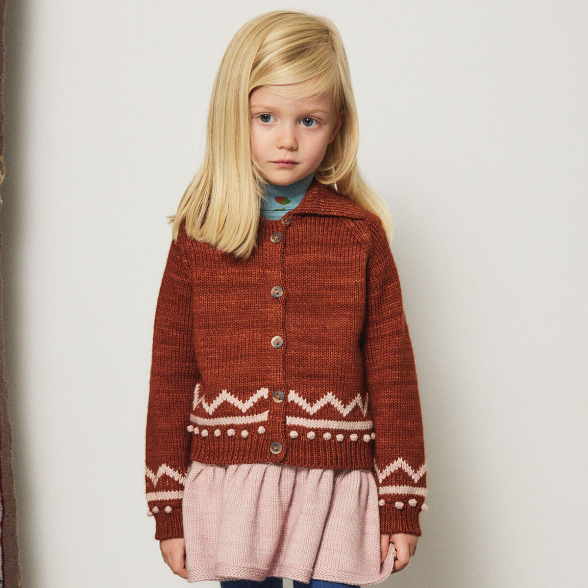 Zig Zag Cardigan in Cedar by Misha & Puff