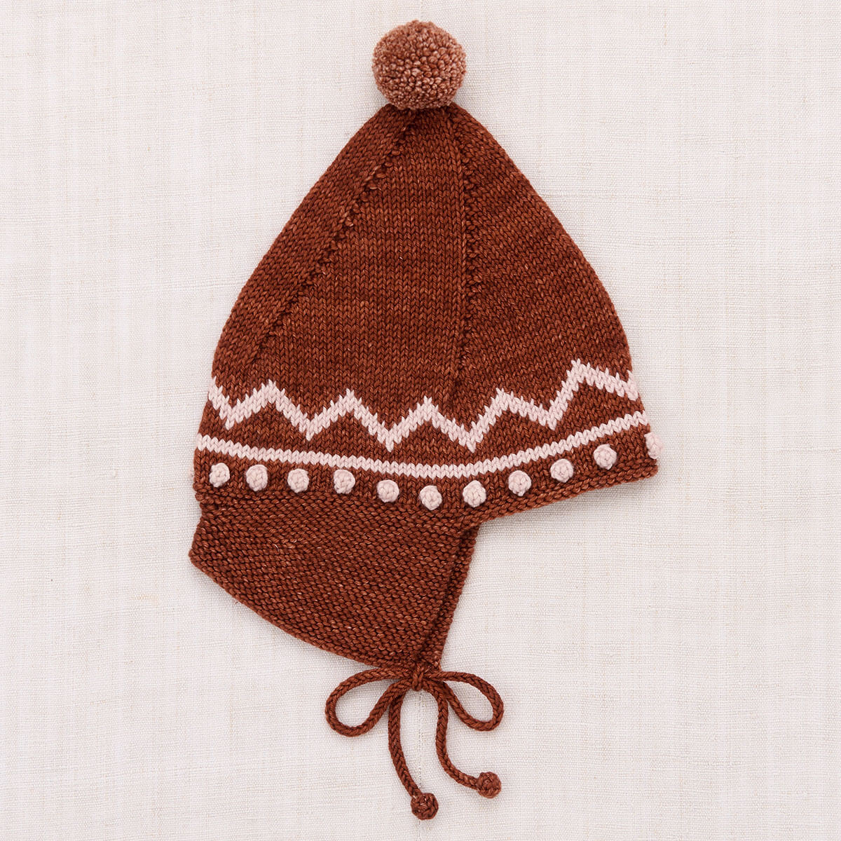 Zig Zag Pointy Peak Hat in Cedar by Misha & Puff