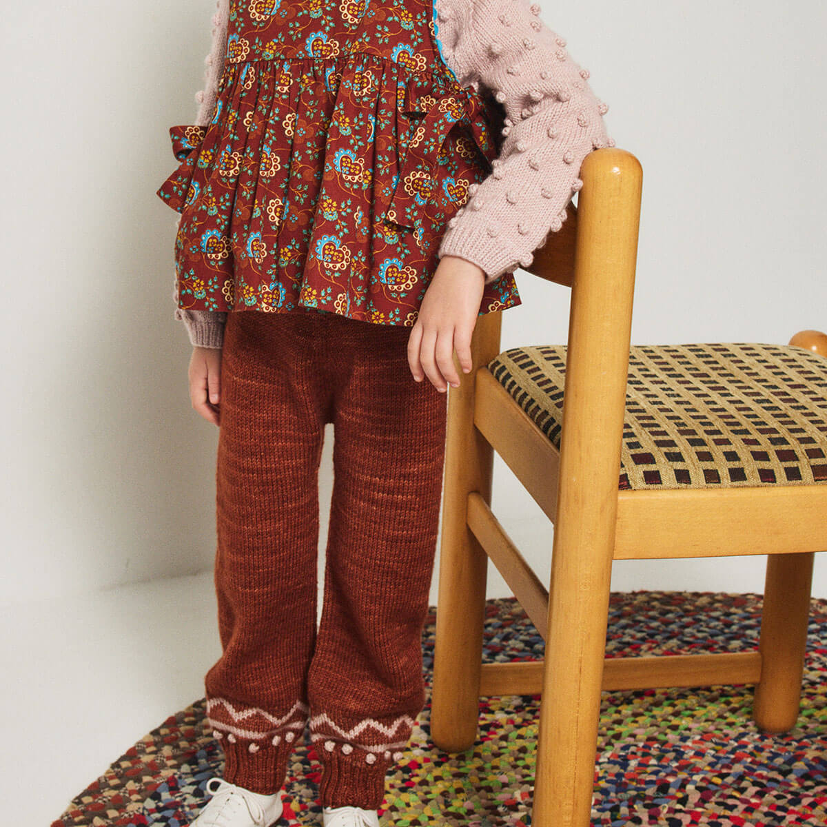 Zig Zag Snowy Day Legging in Cedar by Misha & Puff
