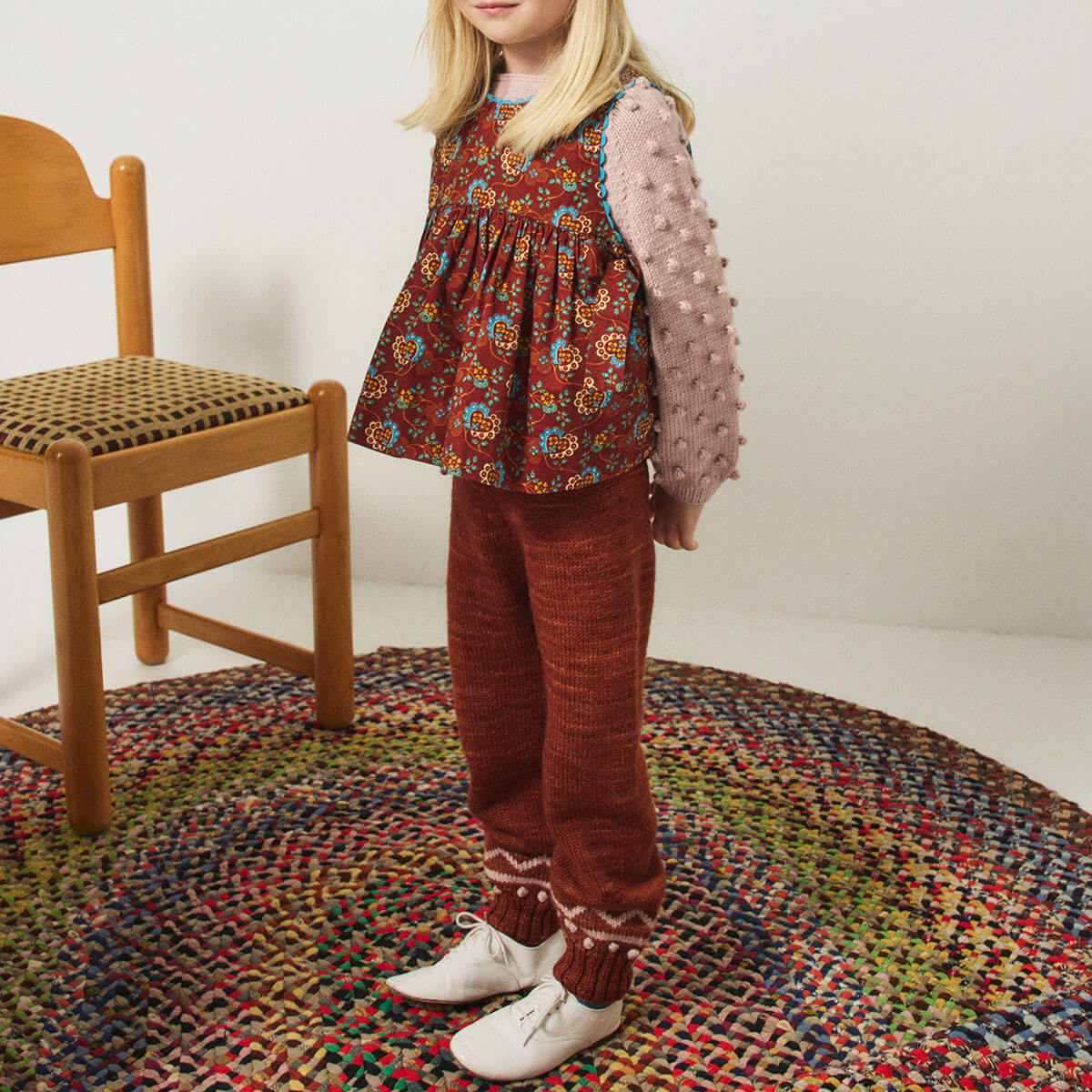 Zig Zag Snowy Day Legging in Cedar by Misha & Puff