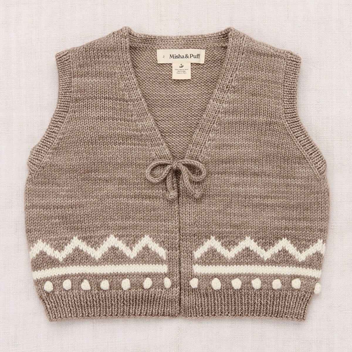 Zig Zag Vest in Brut by Misha & Puff