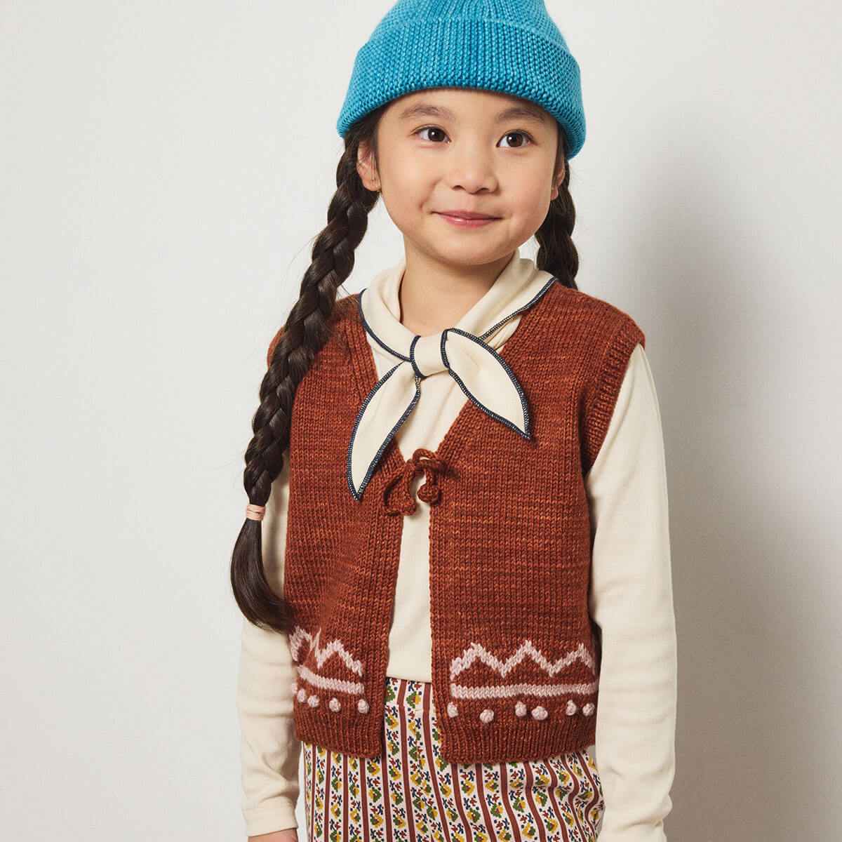Zig Zag Vest in Cedar by Misha & Puff