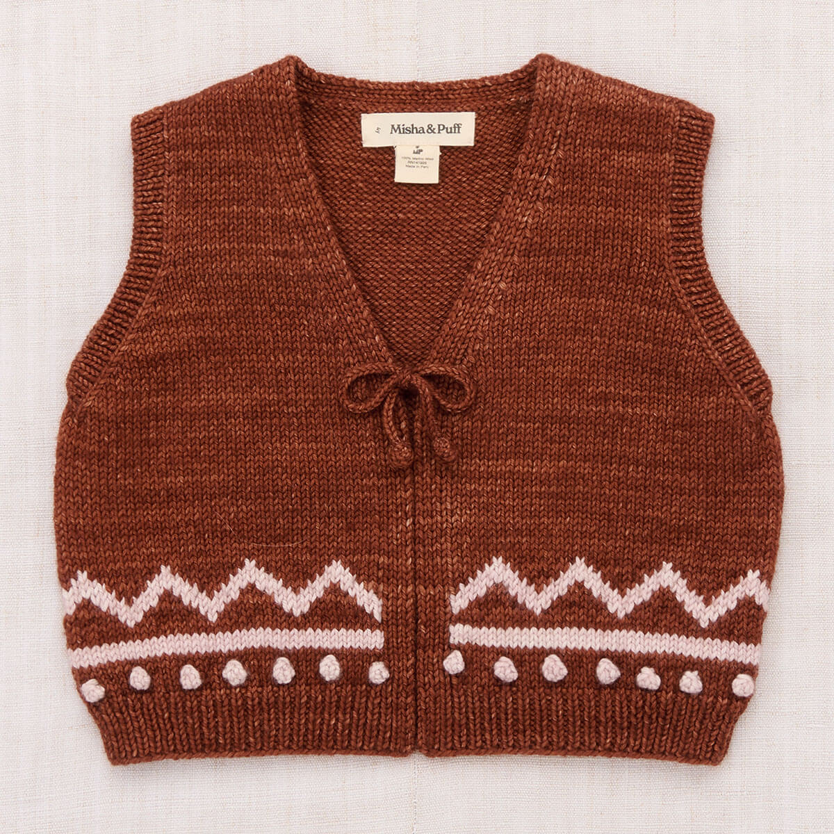 Zig Zag Vest in Cedar by Misha & Puff