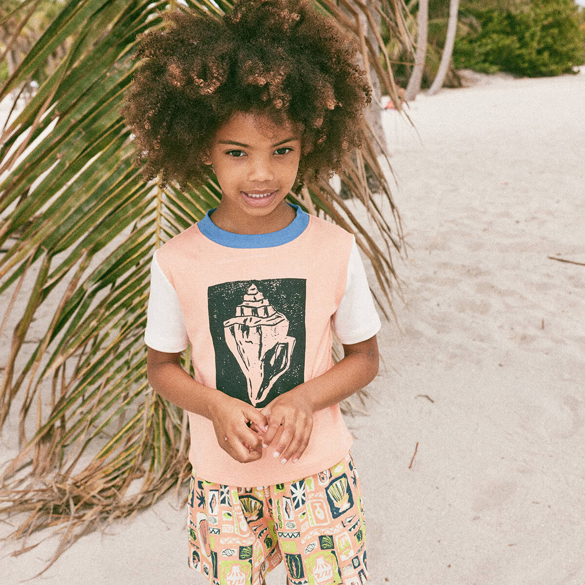 Collect Ringer Tee in Flamingo by Misha & Puff - Last Ones In