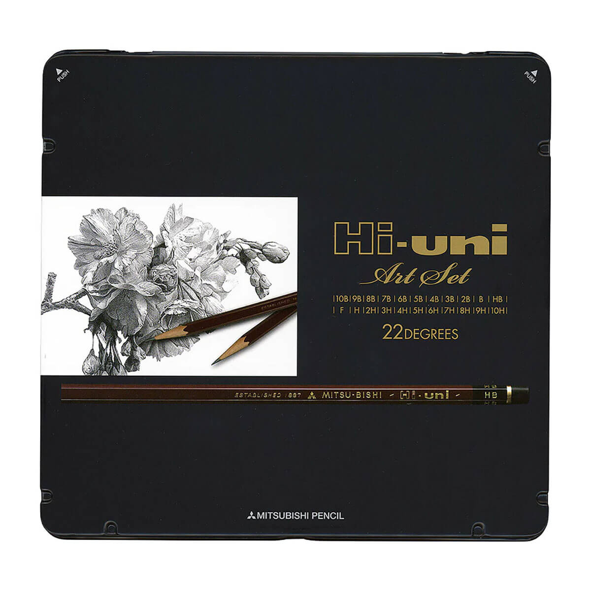 Hi-Uni Pencil Art Set 22 Grades by Mitsubishi