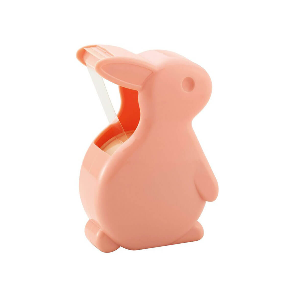 Rabbit Tape Dispenser in Coral Pink by Nichiban Japan