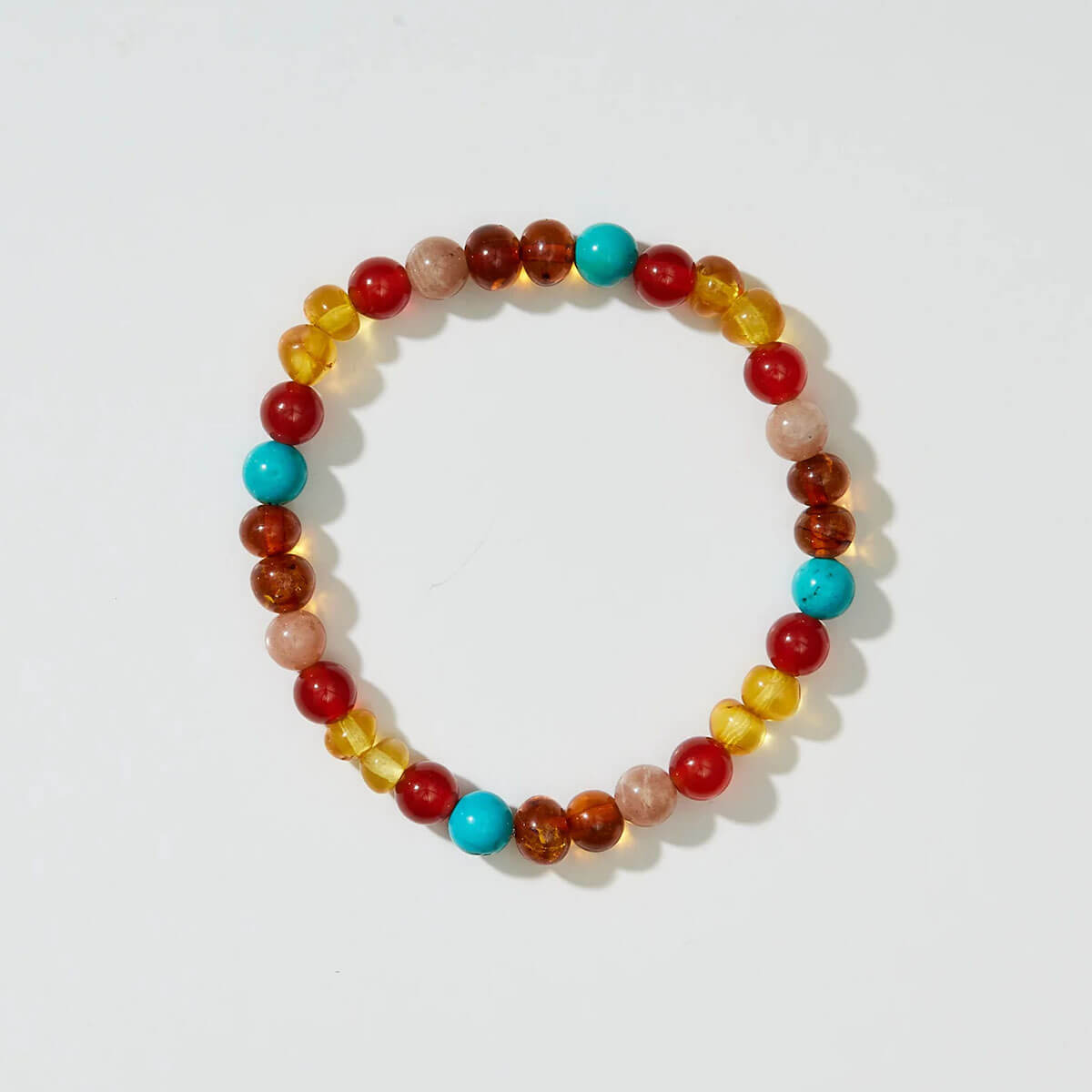 Maya Adult Bracelet in Sunstone & Carnelian by Nirrimis