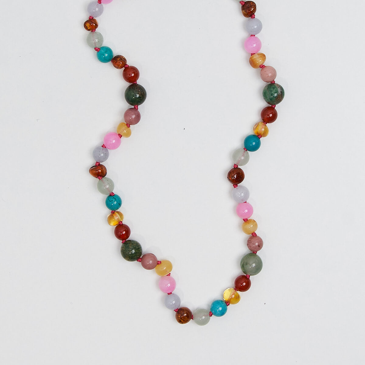 Billie Kids Necklace in Rainbow Gemstones by Nirrimis