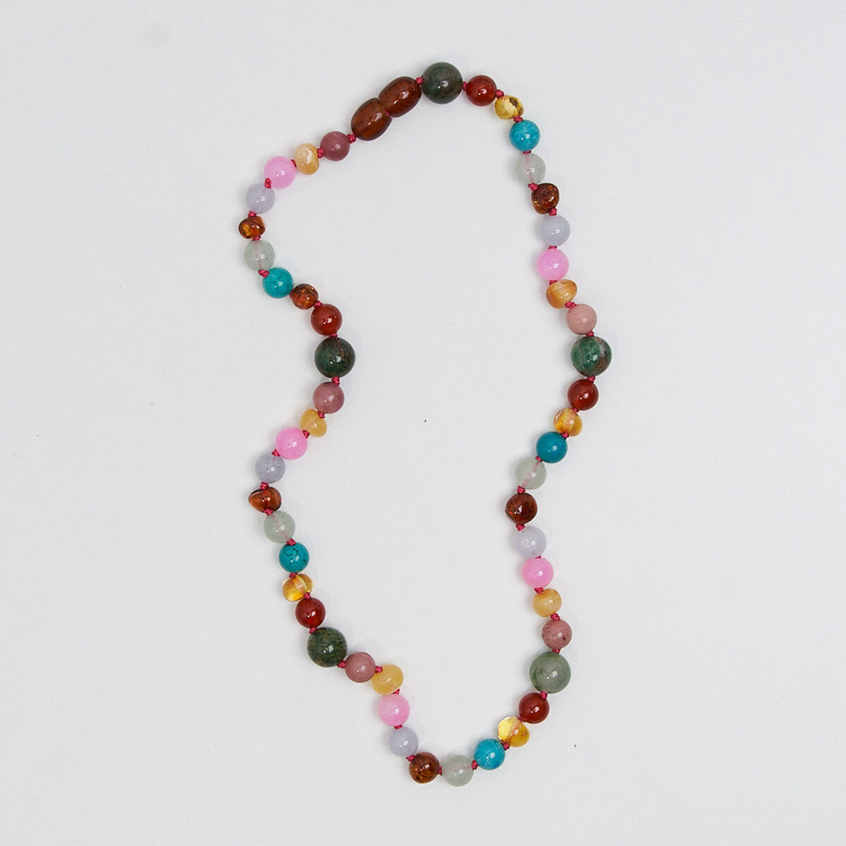 Billie Kids Necklace in Rainbow Gemstones by Nirrimis