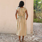 Basil Dress in Multicolour Stripe by Ode The Label