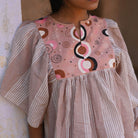 Bulle Top in Beige / Pink by Ode The Label