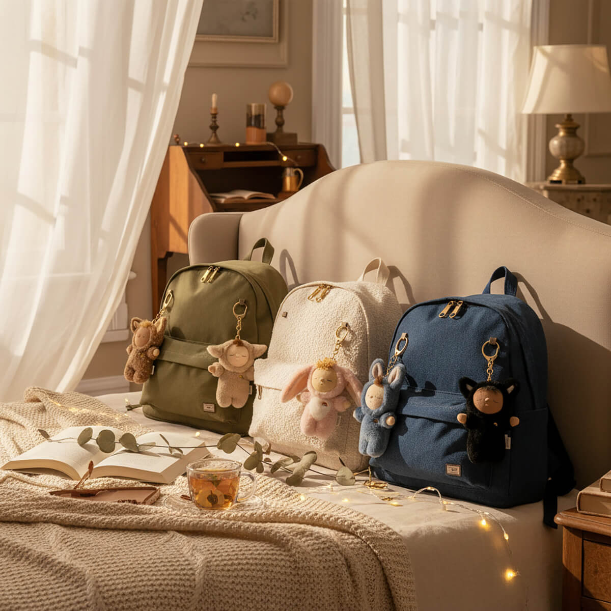 Nox Cat Cozy Dinkum Bag Charm by Olli Ella – Junior Edition