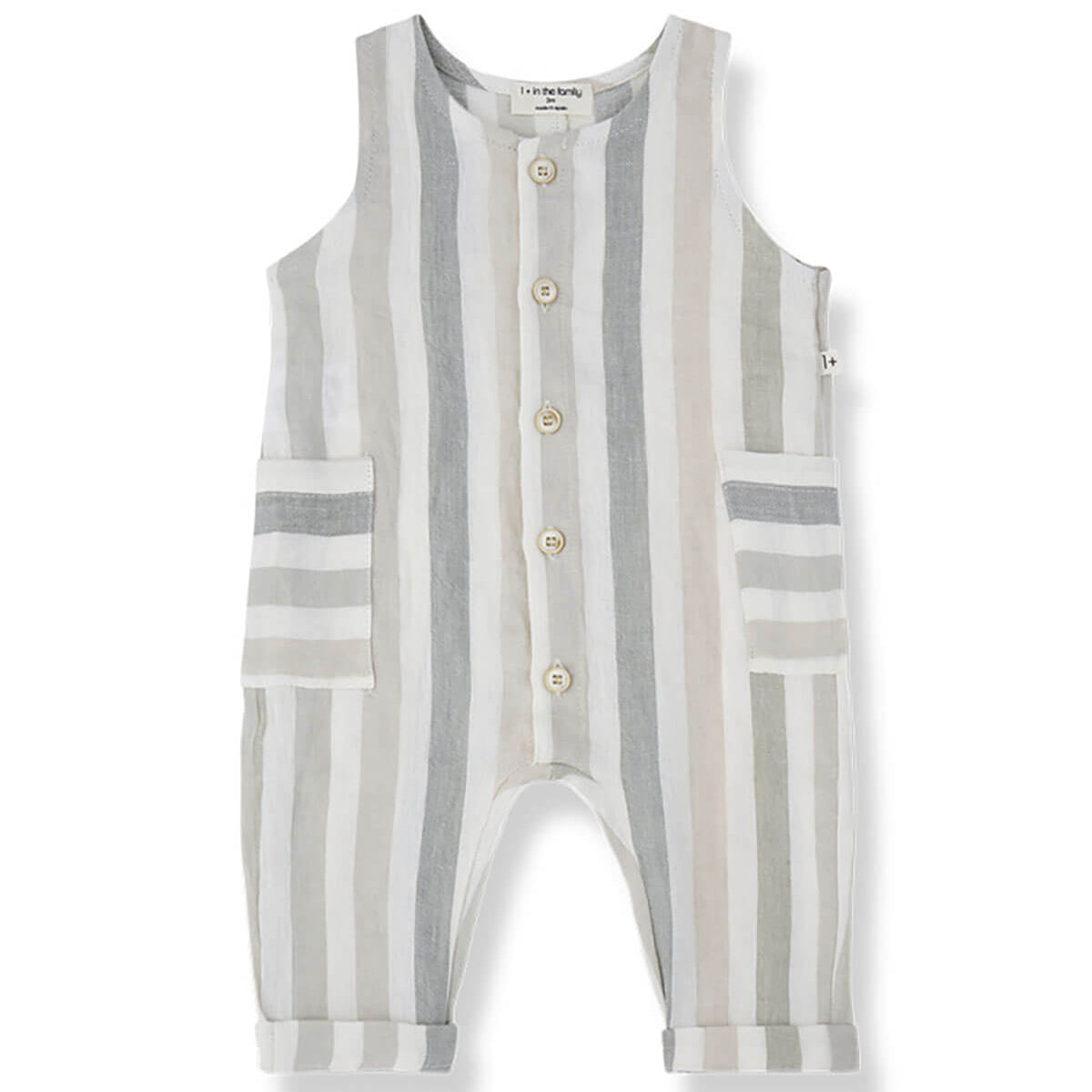 Mori Overall in Beige by 1+ in the Family - Junior Edition