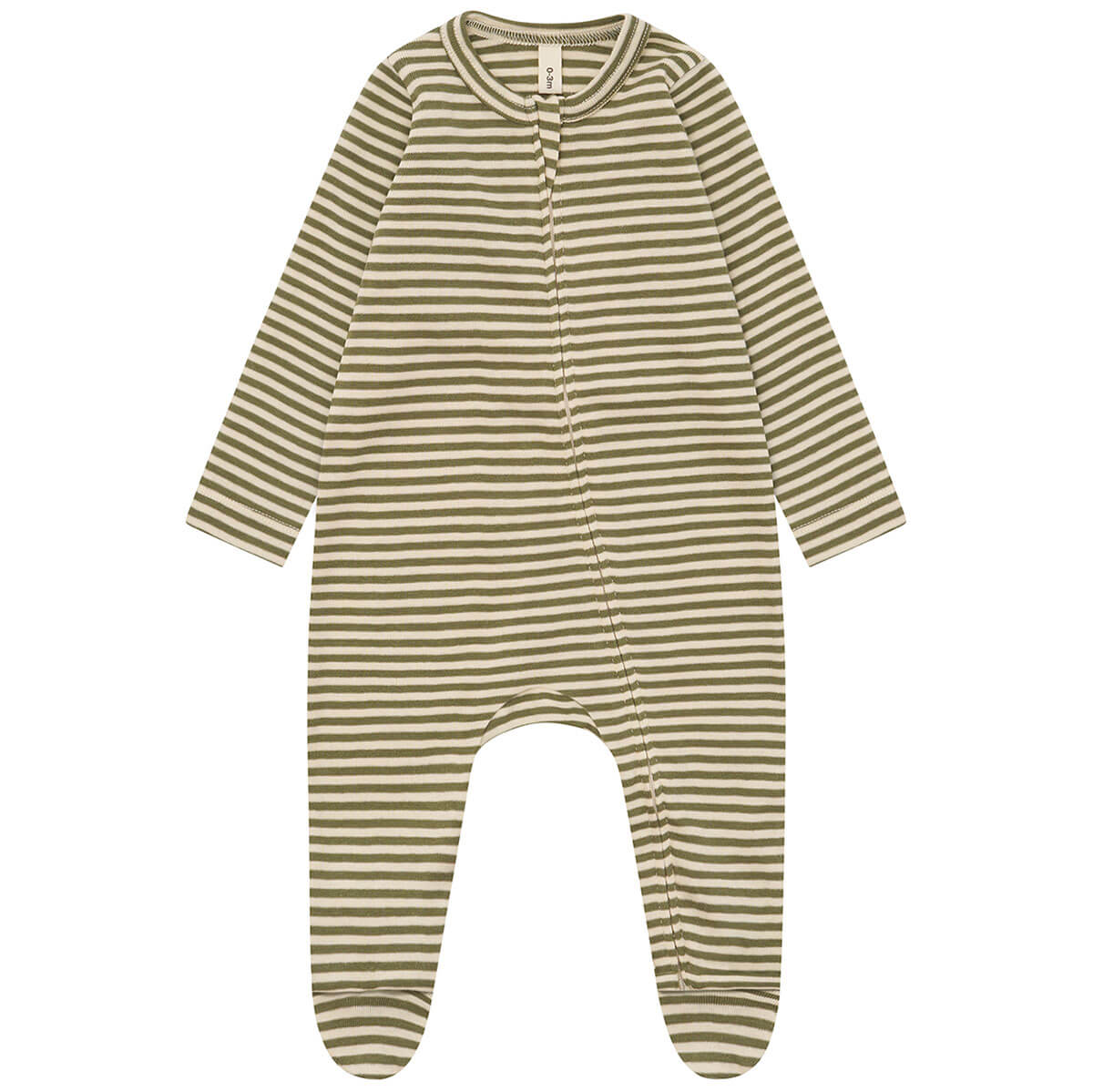 Fern Stripes Zip Sleepsuit by Organic Zoo