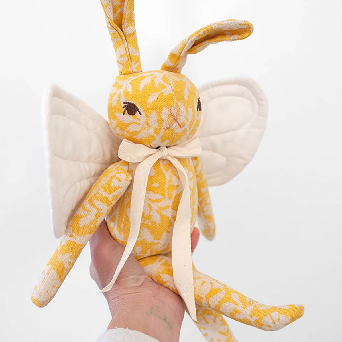 Winged Rabbit in Sunshine Floral by Polka Dot Club – Junior Edition