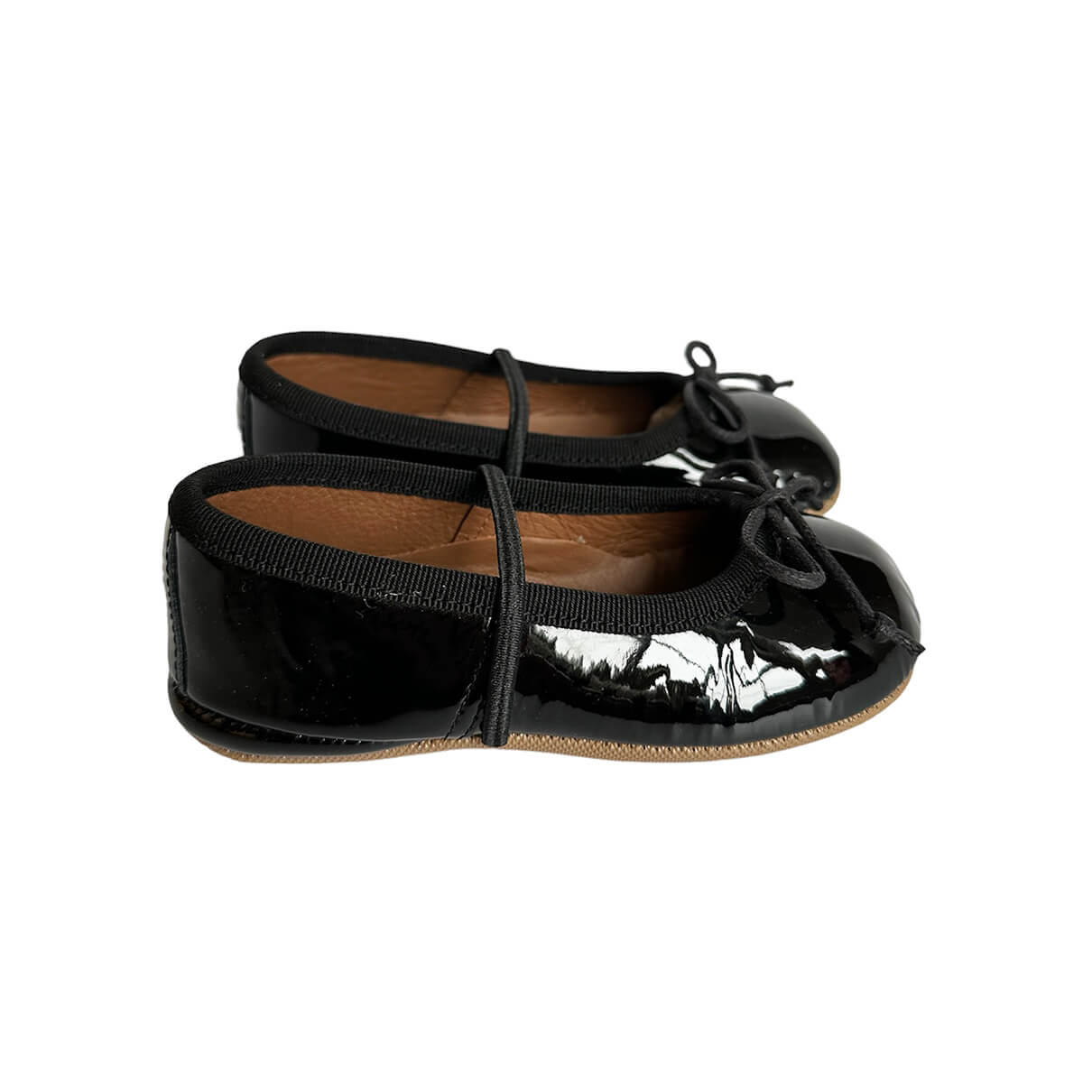 Pepe Shoes AW23 Darlyn Patent Leather Ballet Slippers Black