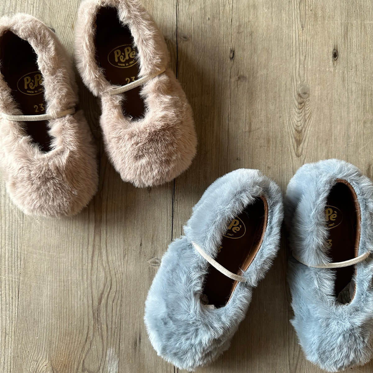 Darlyn Faux Fur Ballet Slippers in Ivanka Beige by PèPè Last