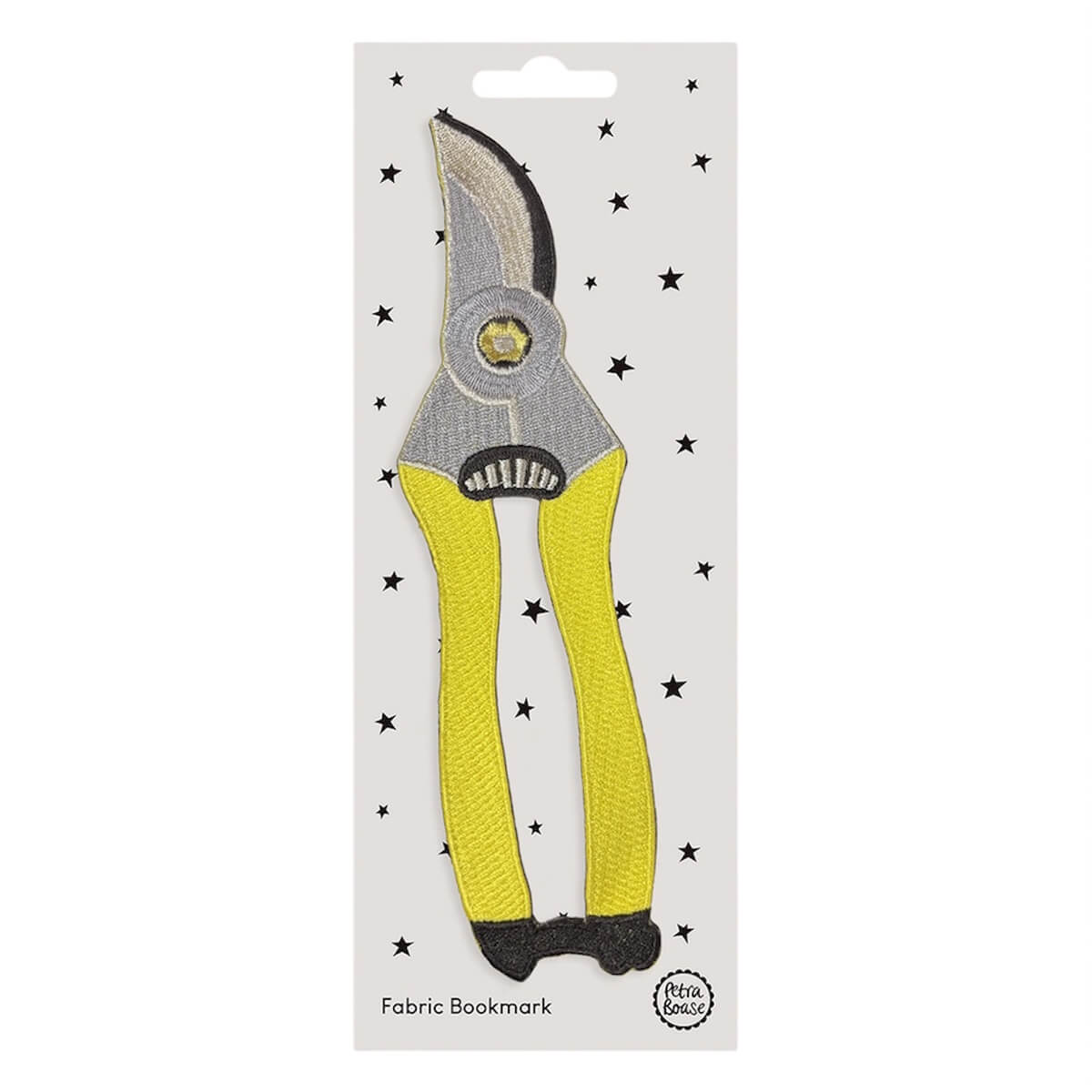 Gardening Secateurs Fabric Bookmark by Petra Boase