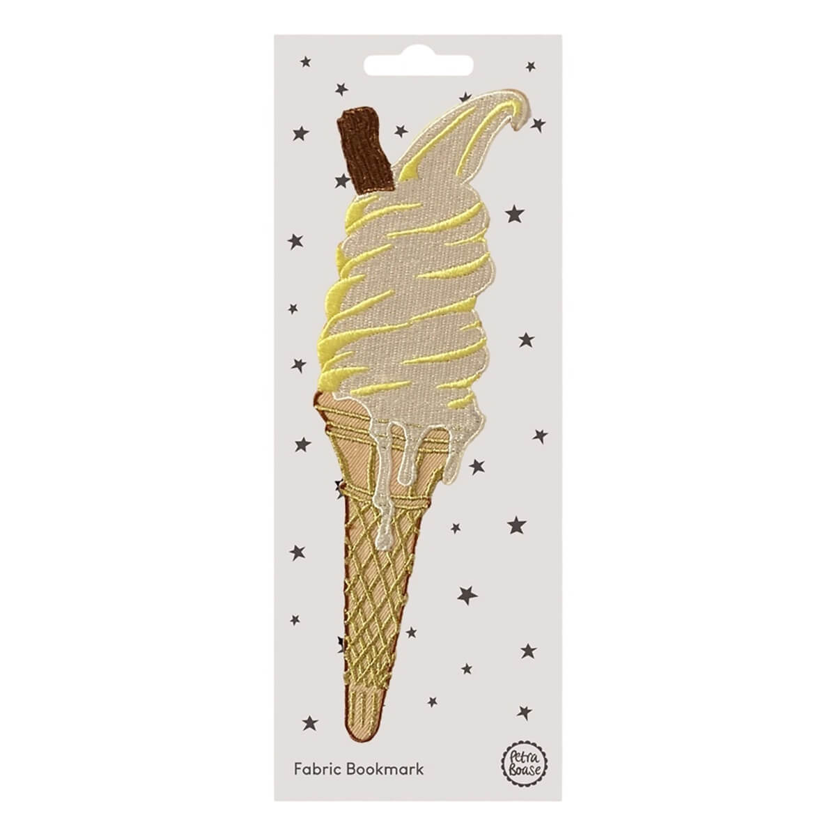 Ice Cream Cone Fabric Bookmark by Petra Boase