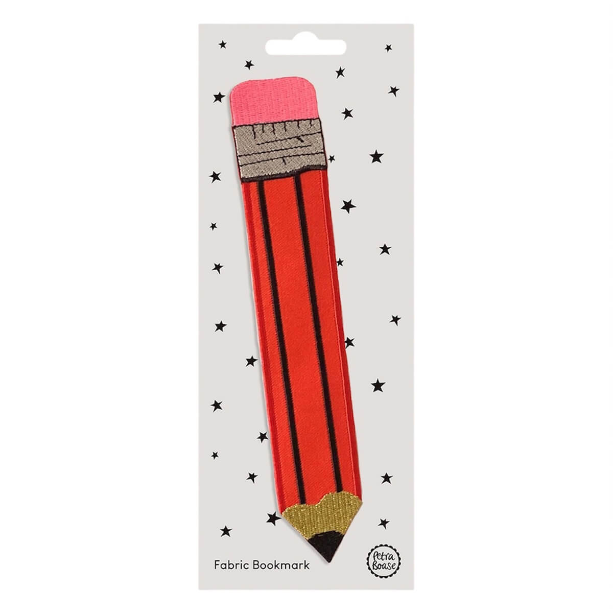 Retro Pencil Fabric Bookmark in Red by Petra Boase