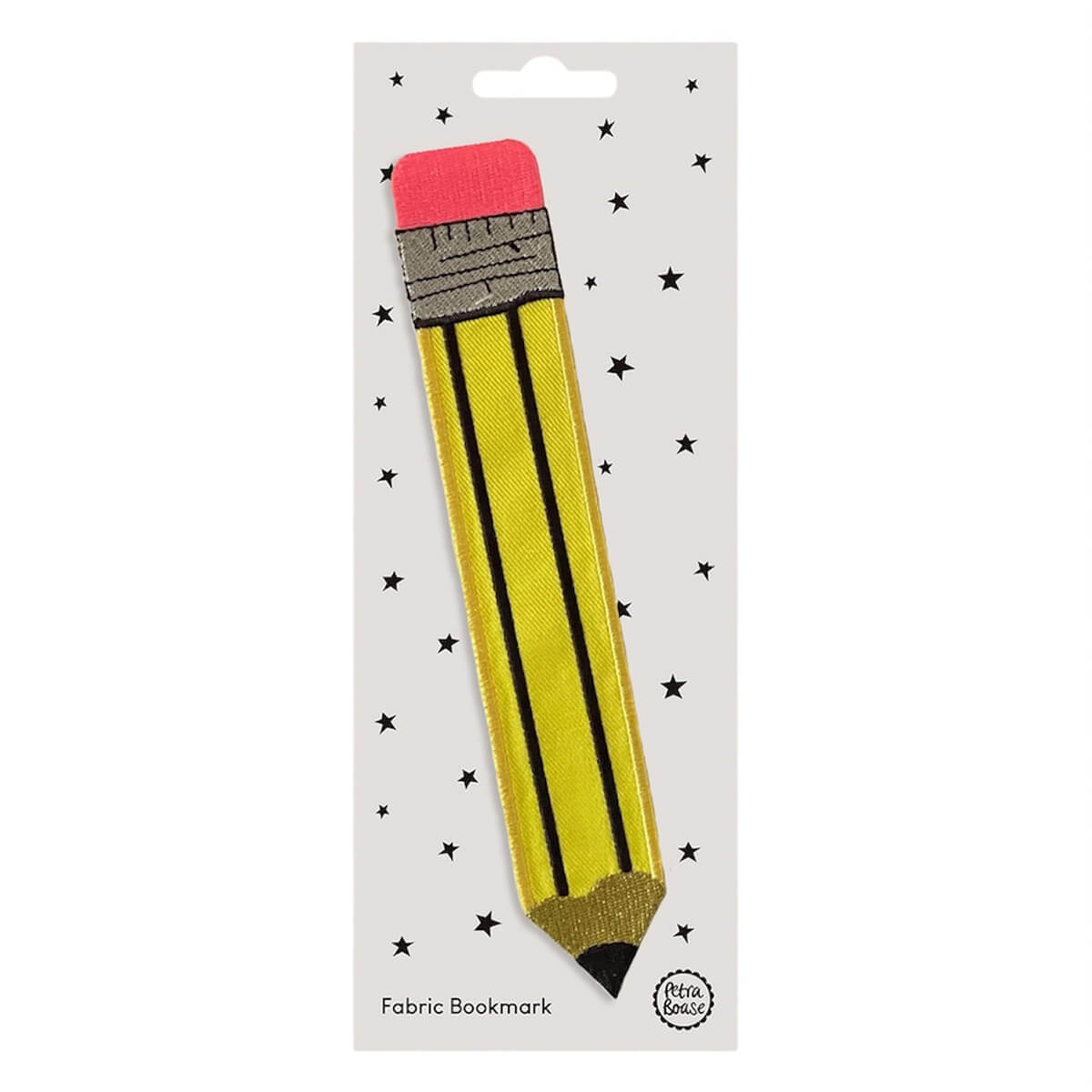 Retro Pencil Fabric Bookmark in Yellow by Petra Boase